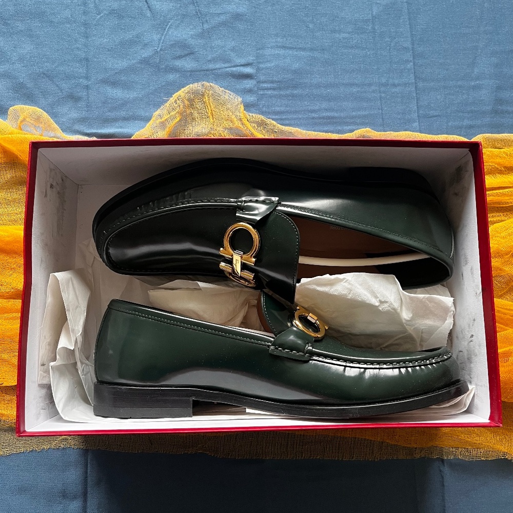 Salvatore Ferragamo Men’s Leather Dress Shoes – Size 10.5D